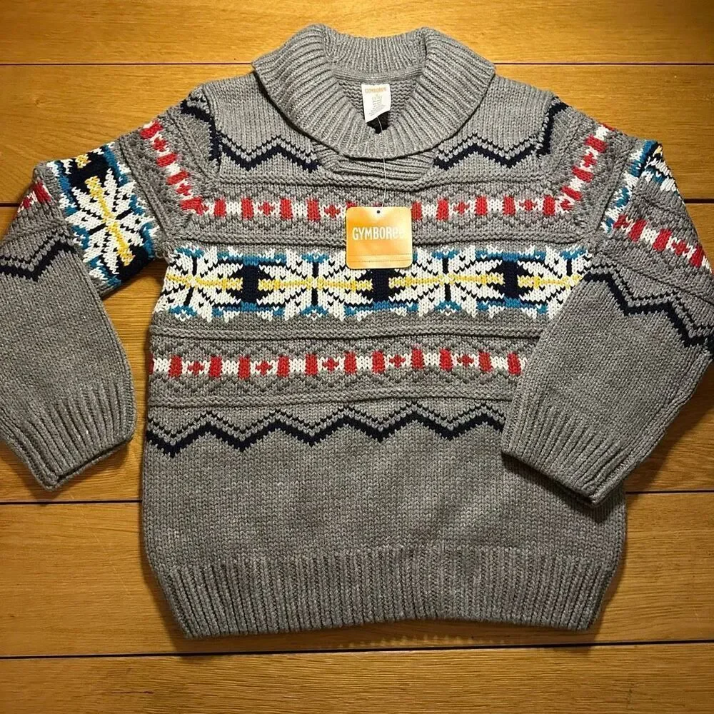 NWT Gymboree gray sweater medium 7/8